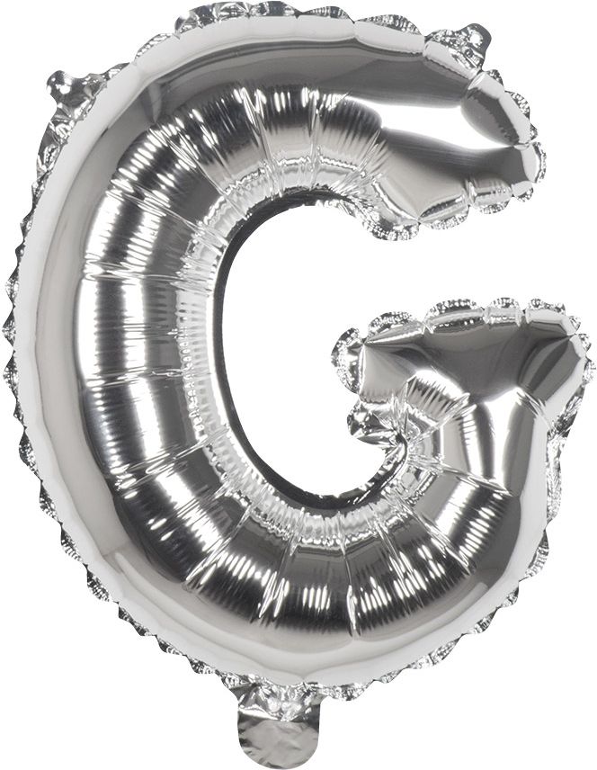Zilveren folieballon letter G