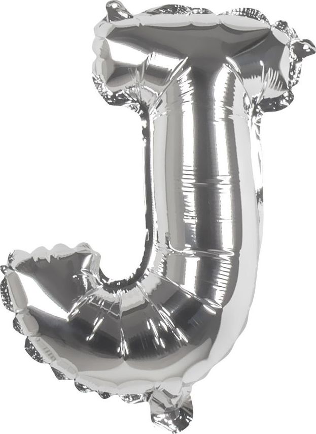 Zilveren Folieballon Letter J