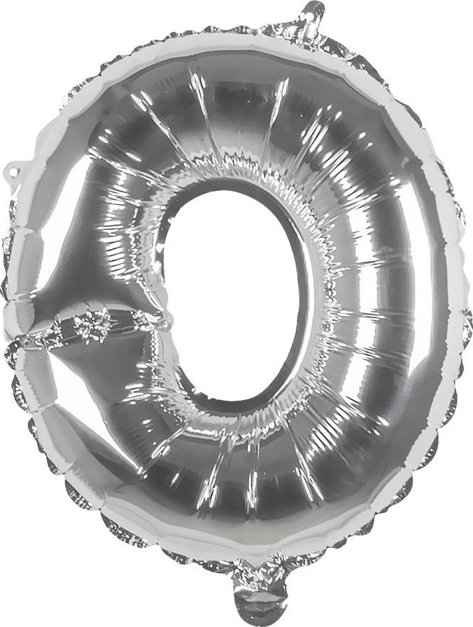 Zilveren Folieballon Letter O