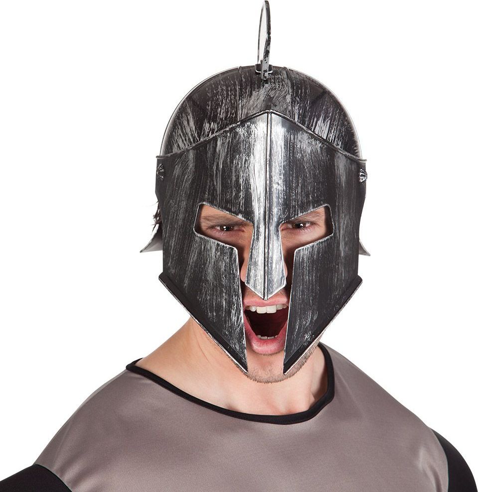 Zilveren Gladiator Ridder Deluxe Helm