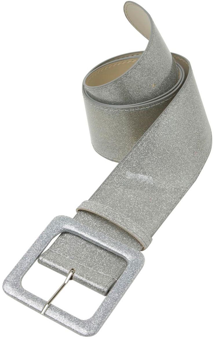 Zilveren Glitter Riem
