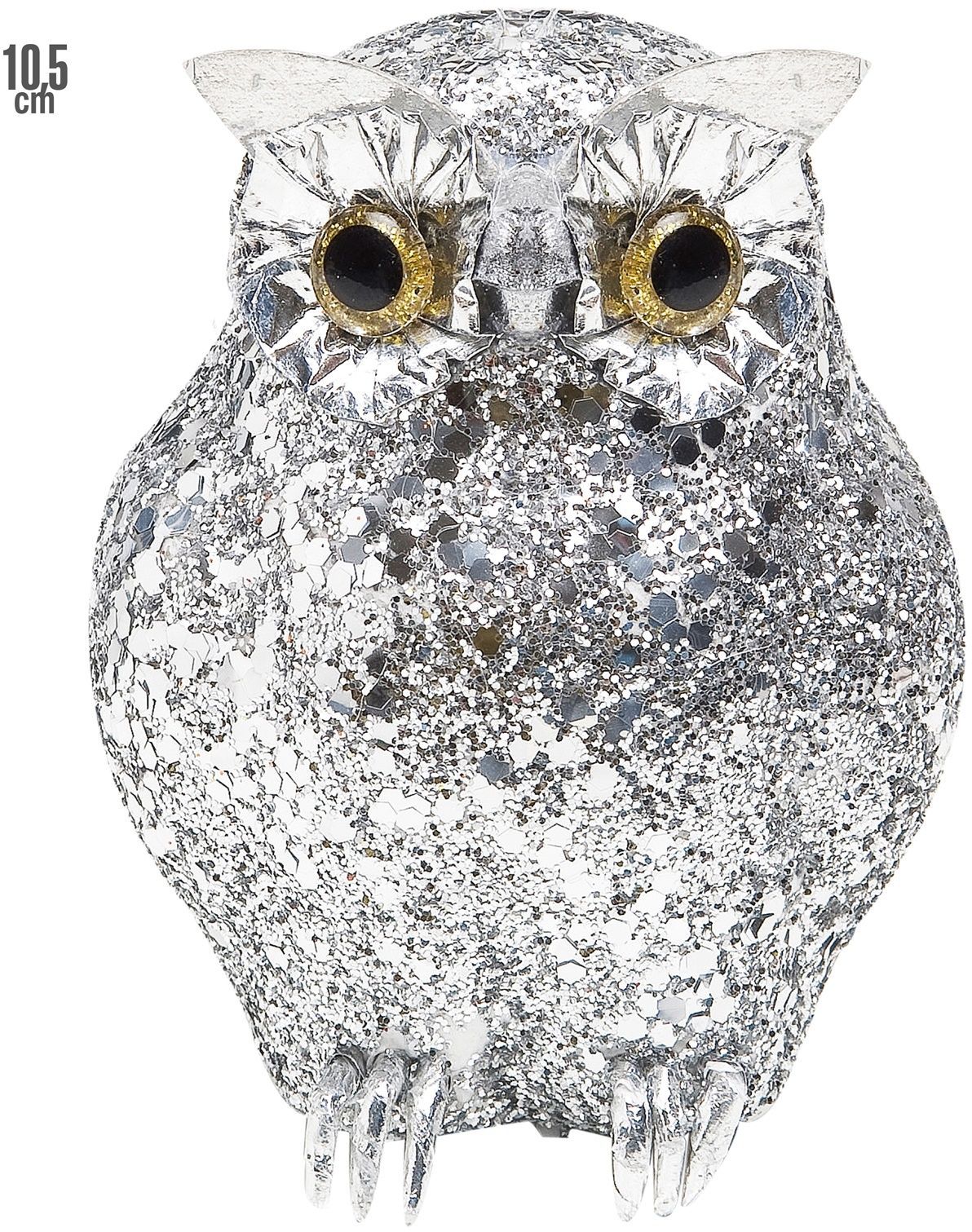 Zilveren Glitter Uil