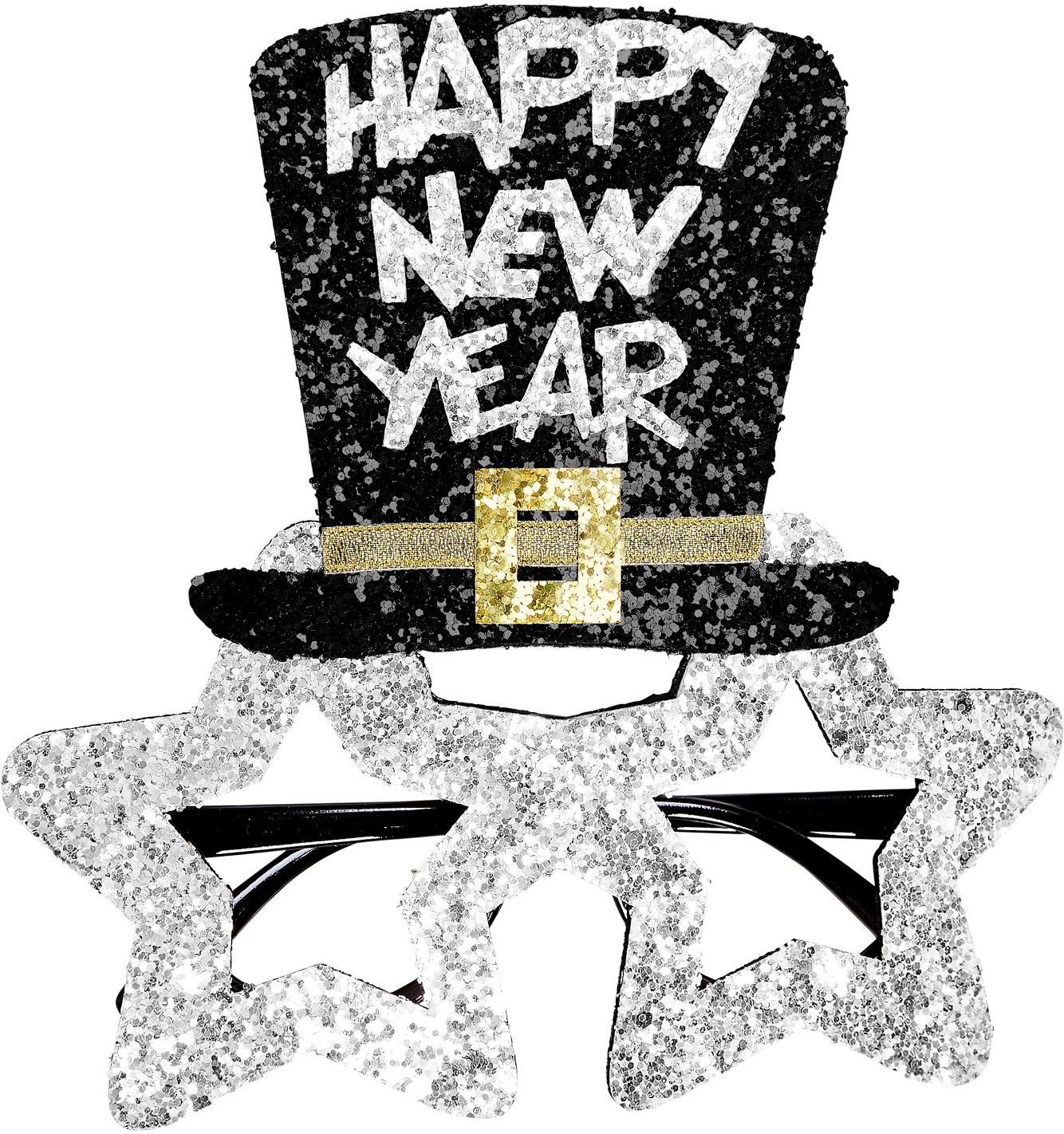 Zilveren Happy New Year Bril