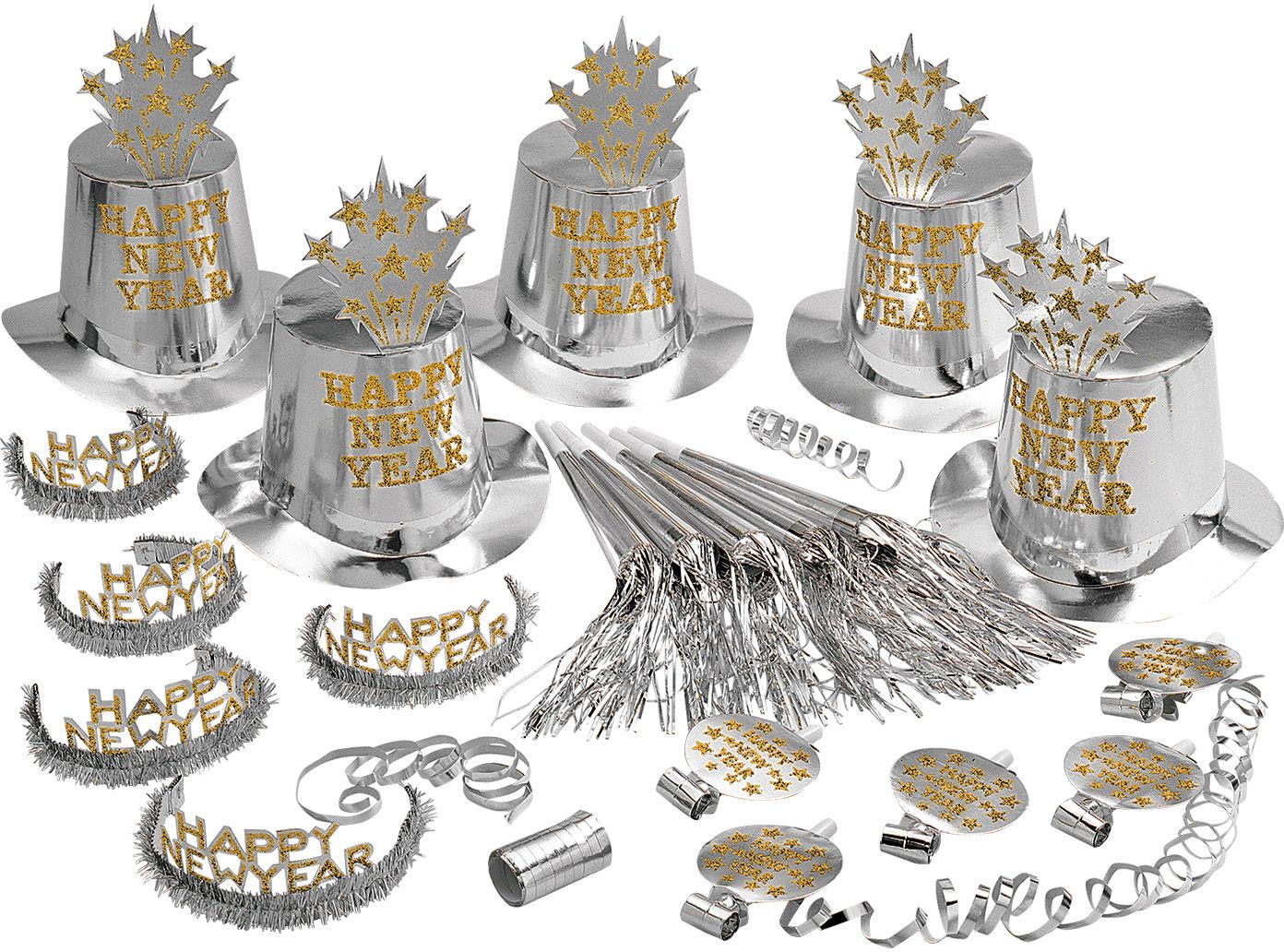 Zilveren Happy New Year Kit 10 Personen