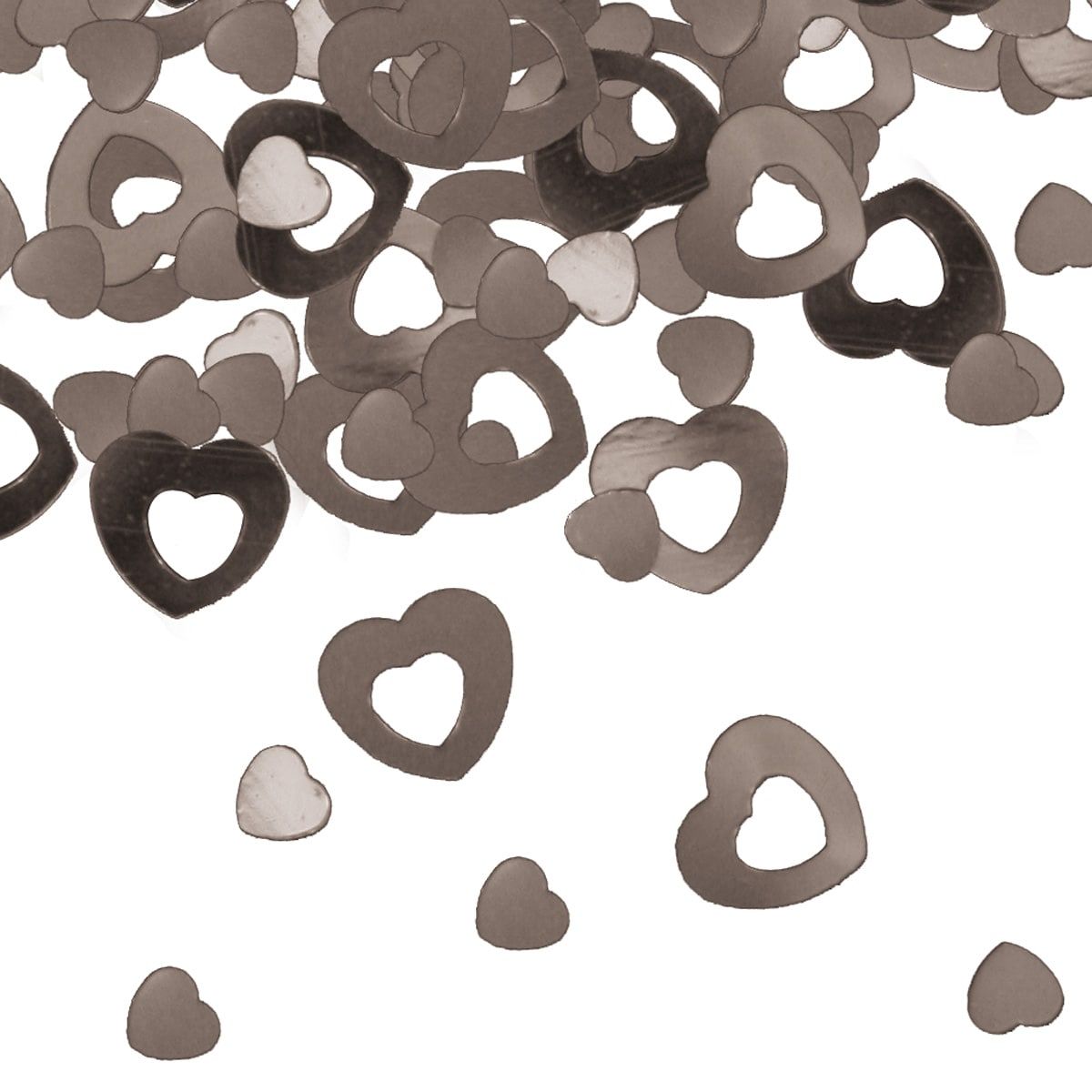 Zilveren hartjes tafeldecoratie sierconfetti liefde