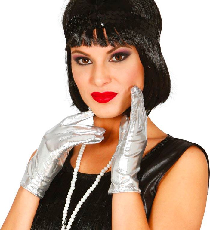 Zilveren Korte Handschoenen