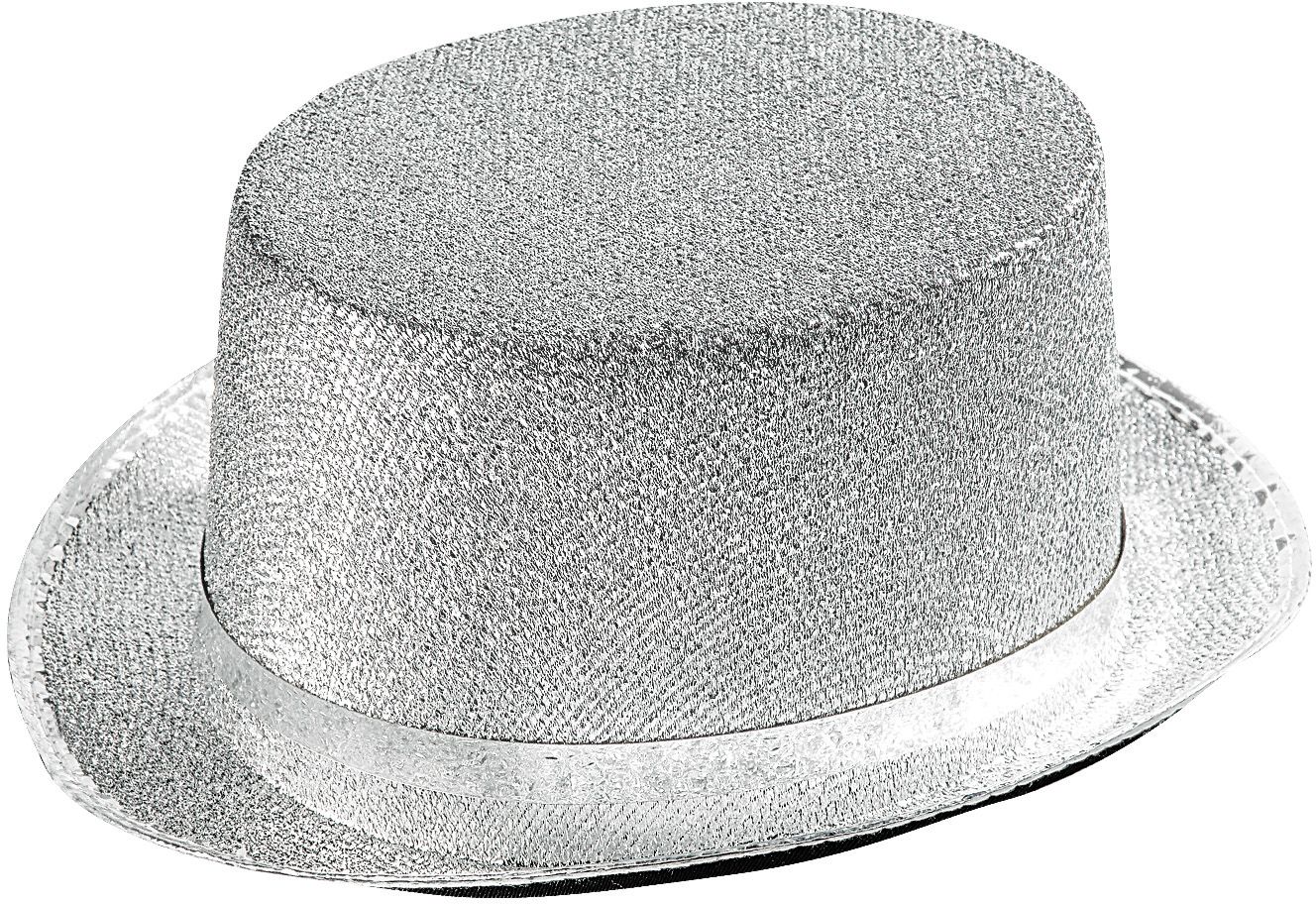 Zilveren Lurex Hoge Hoed