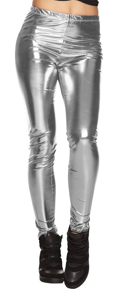 Zilveren Metallic Festival Legging