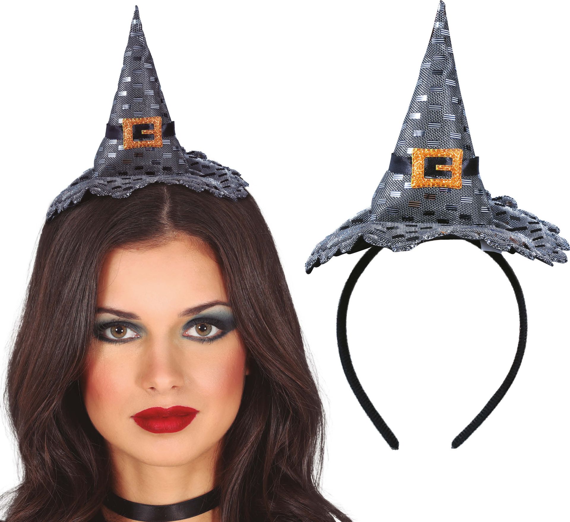 Zilveren Mini Heksenhoed Haarband