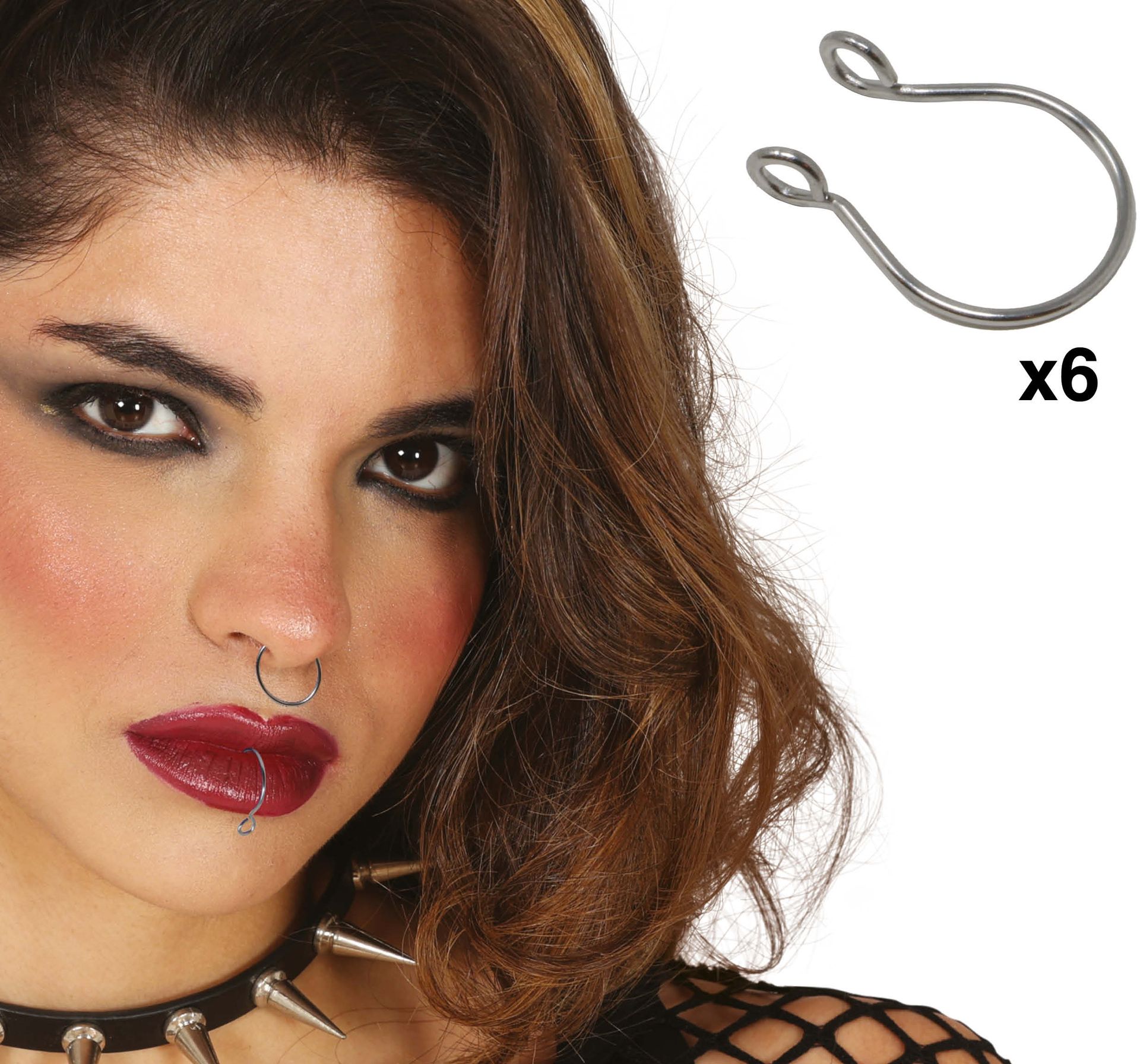 Zilveren Neppe Piercingset 6 St