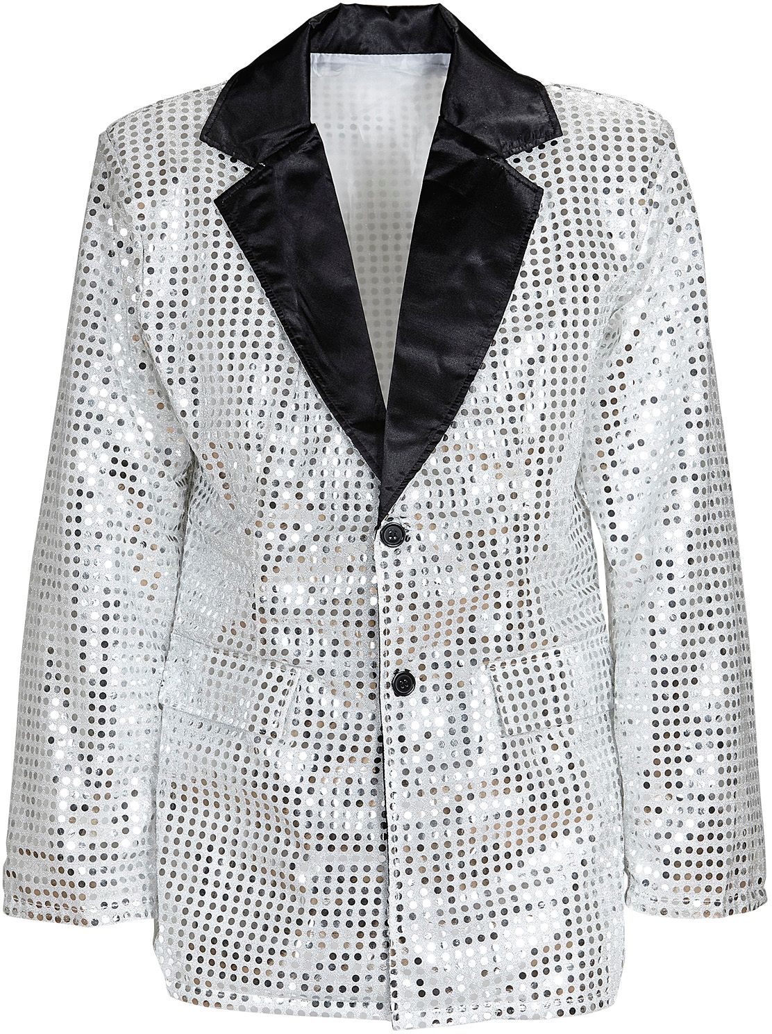 Zilveren Pailletten Jas