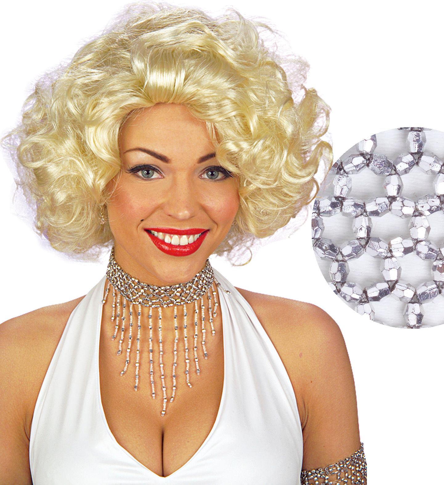 Zilveren Parel Nekband