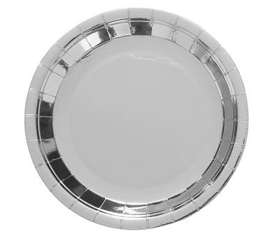 Zilveren Party Bordjes 6 Stuks