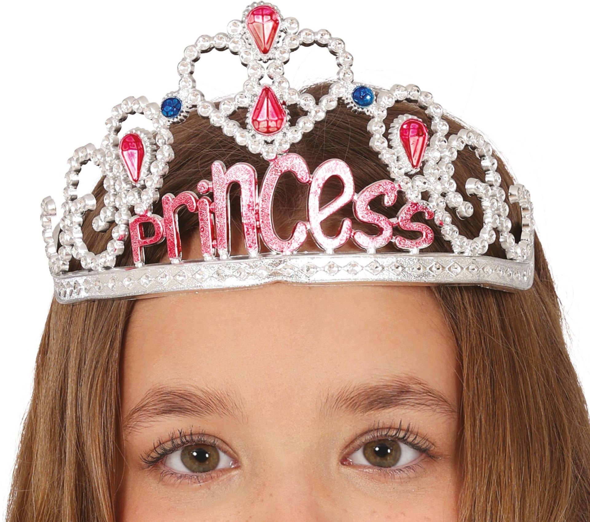 Zilveren Prinsessen Tiara met Edelstenen Kinderen