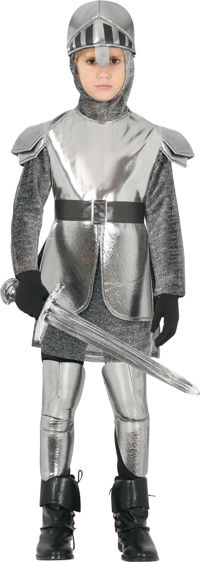 Zilveren ridder kostuum kind