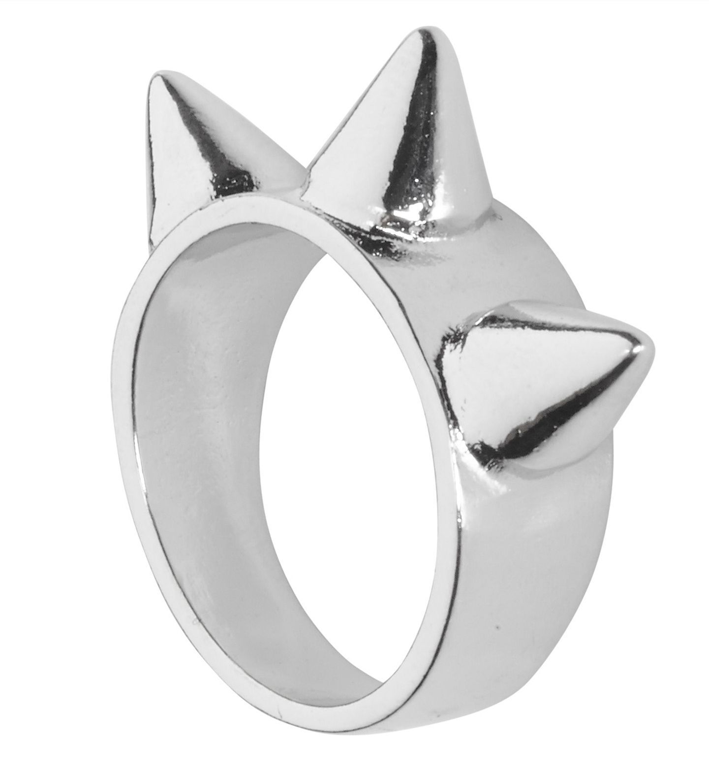 Zilveren Ring met 3 Spijkers