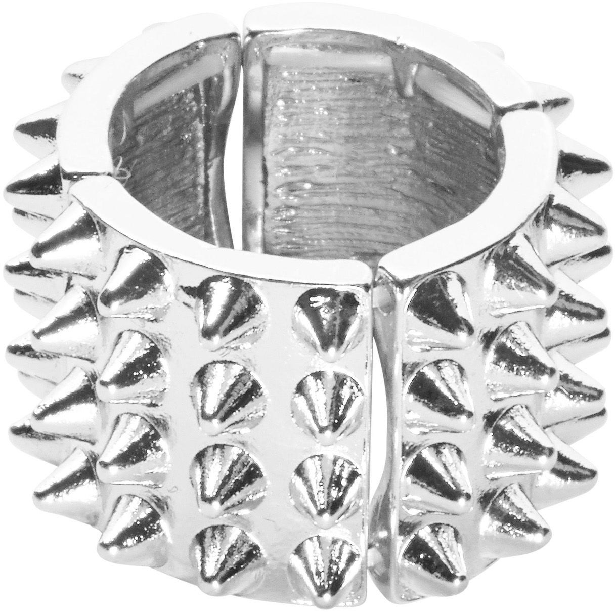 Zilveren ring met spijkers
