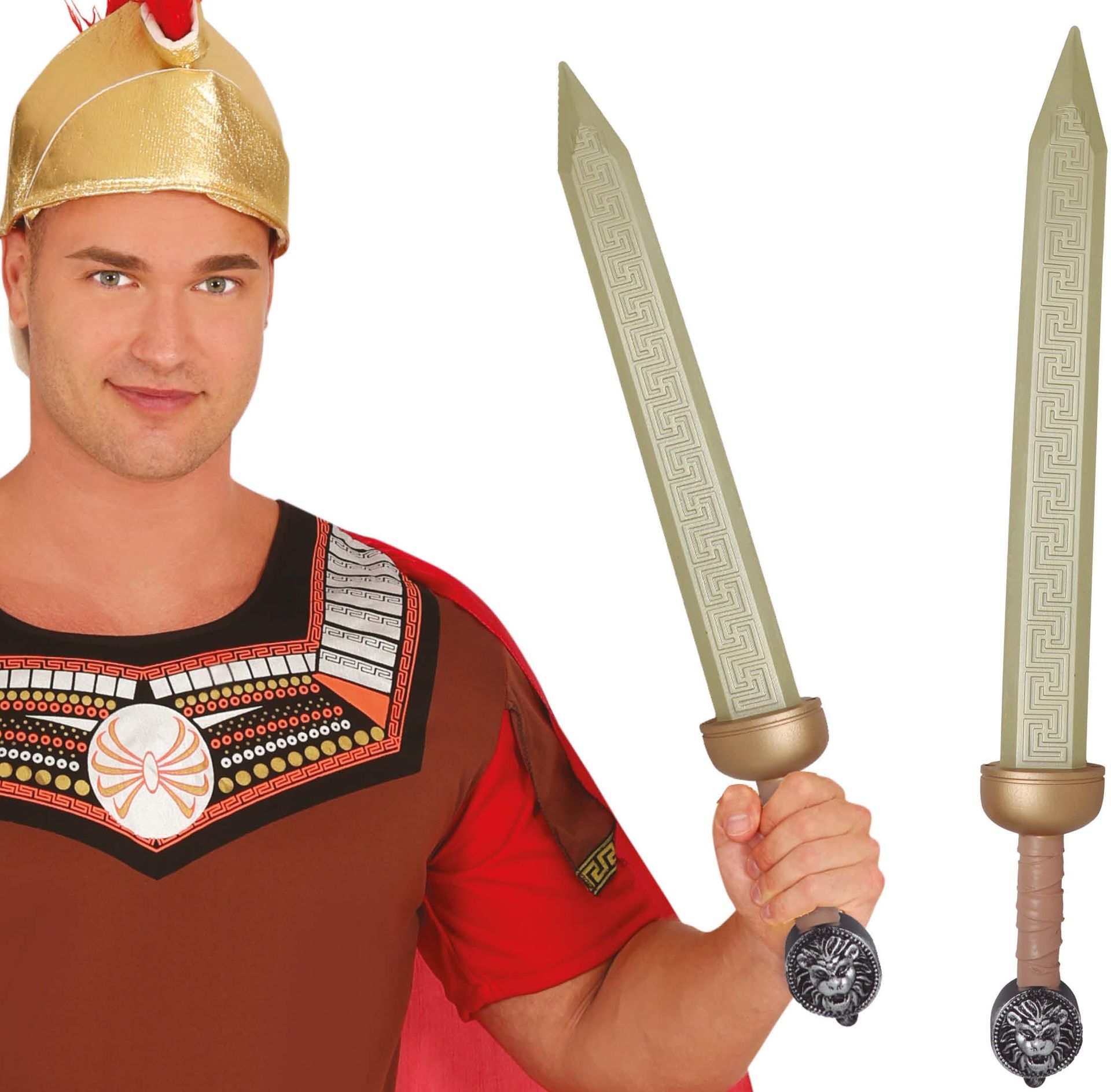 Zilveren Romeins Zwaard 60cm Plastic