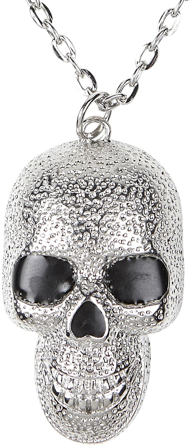 Zilveren Schedel Halloween Ketting