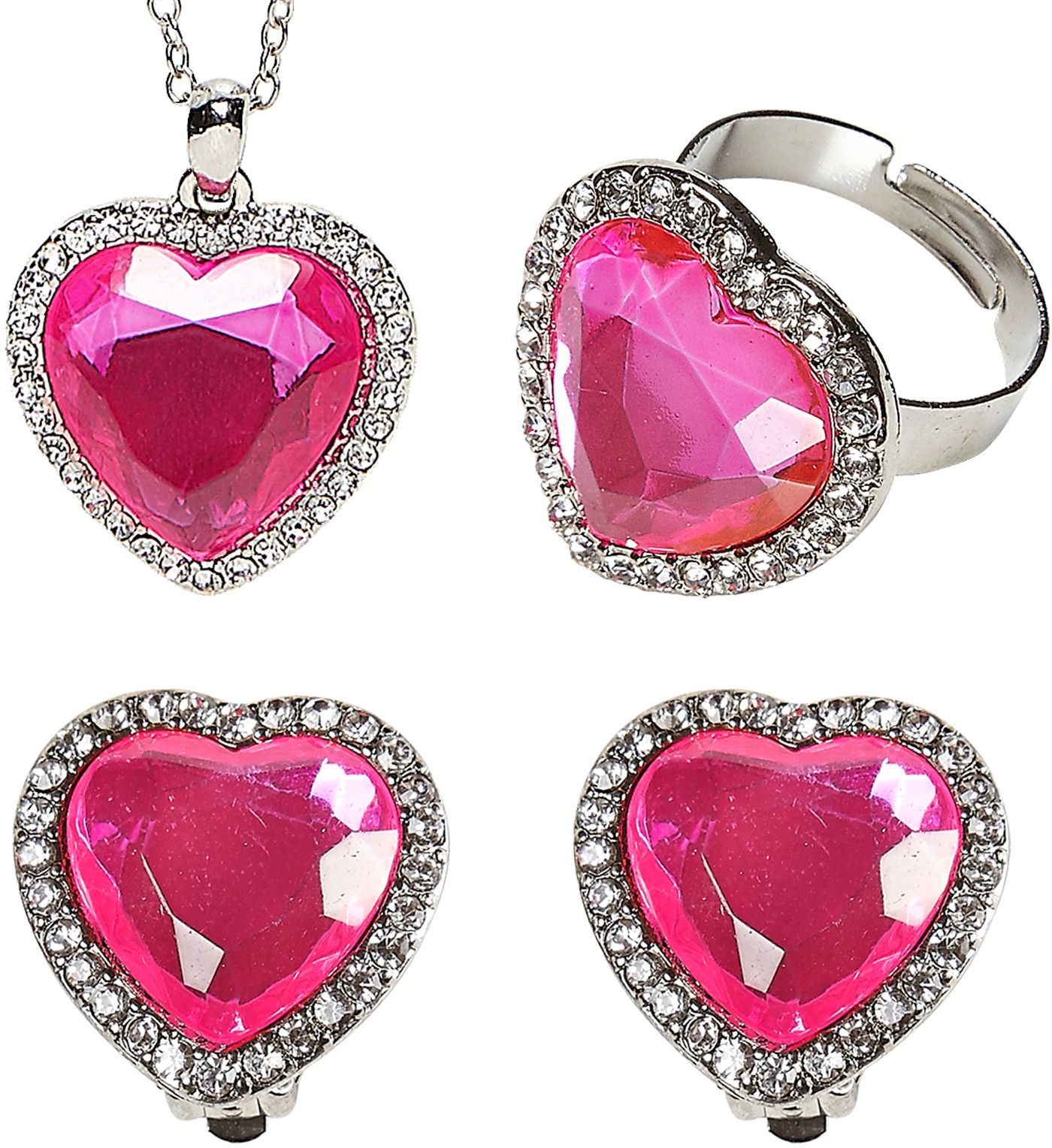 Zilveren Sieraden set met Hartjes