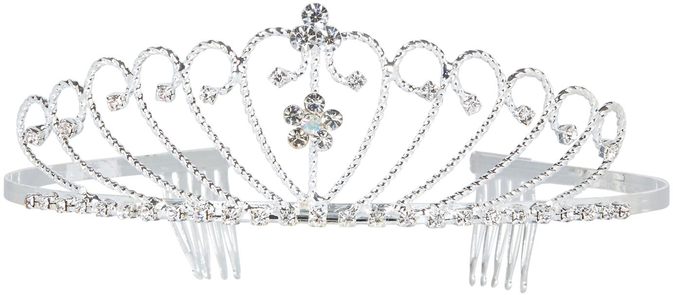 Zilveren Strass Tiara