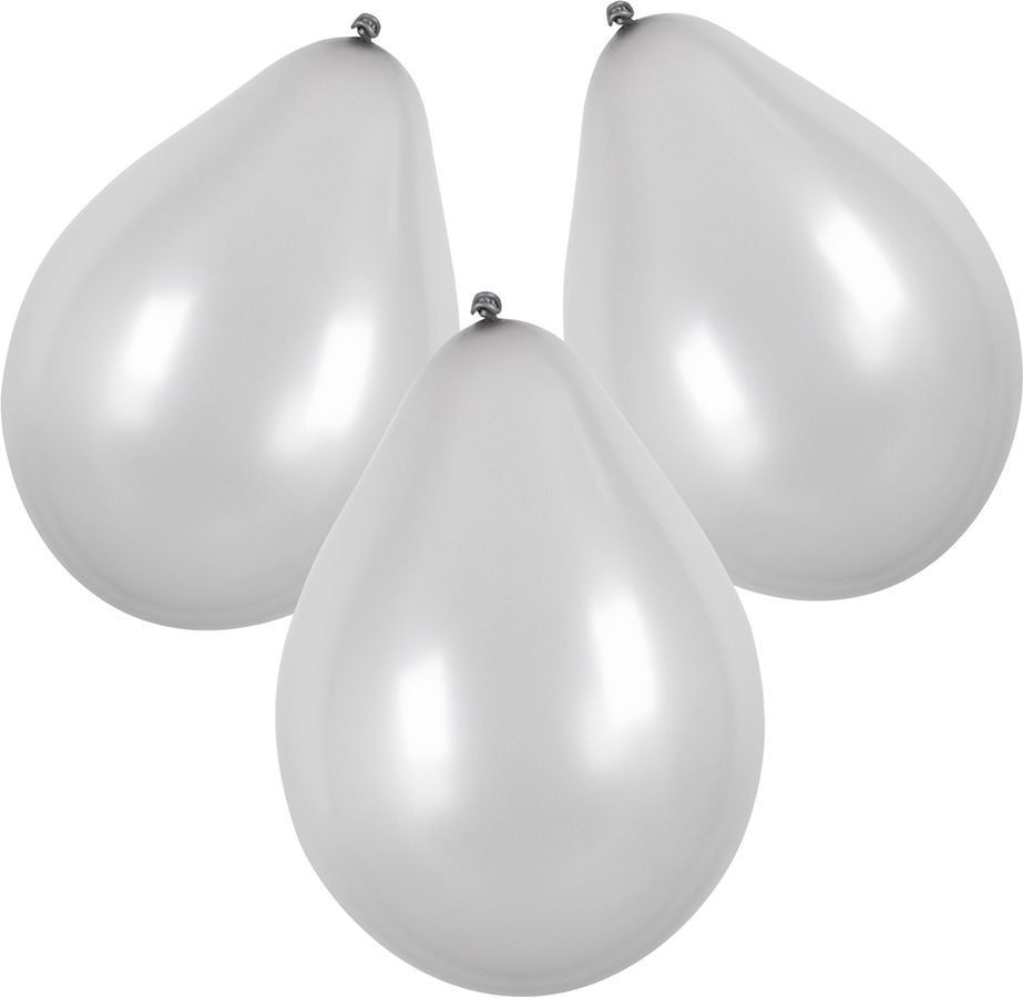 Zilveren thema party ballonnen