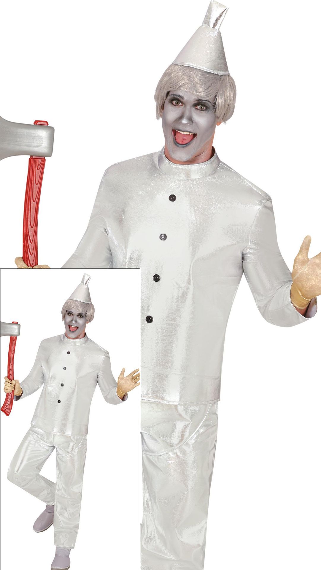 Zilveren Tinnenman Kostuum Volwassenen