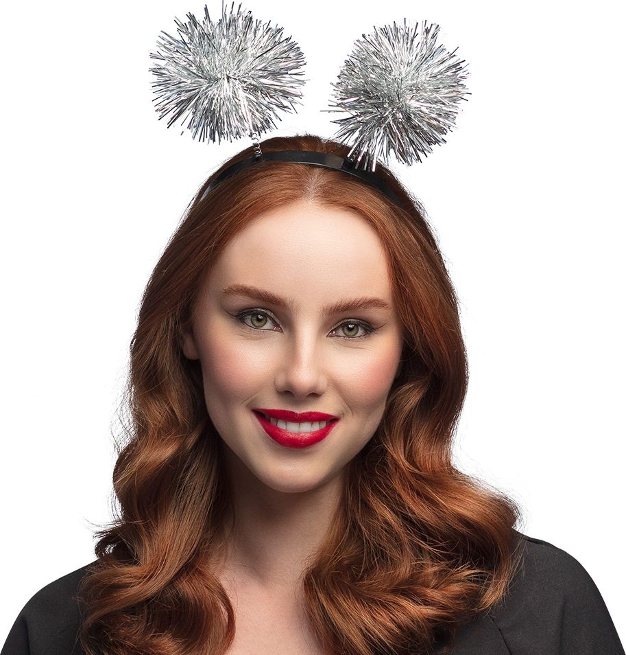 Zilveren Tinsel Oud en Nieuw Tiara Diadeem