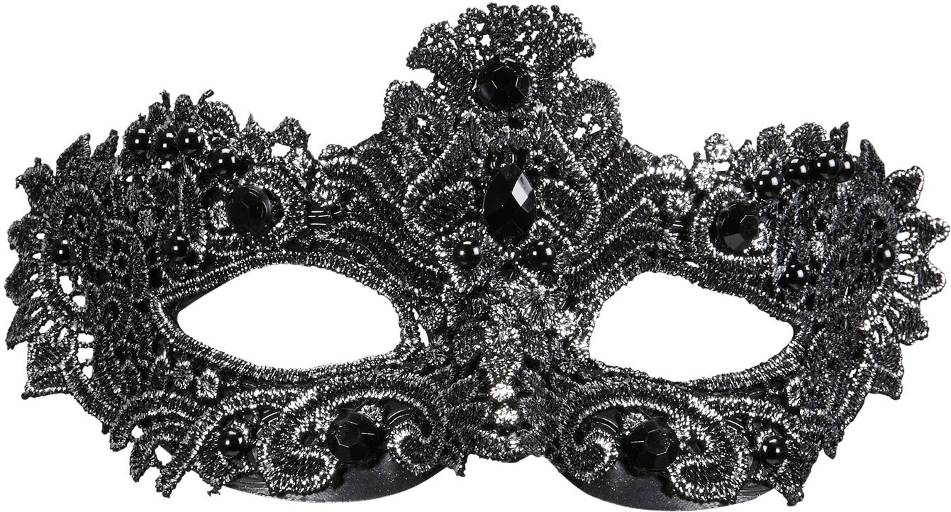 Zilveren Venetiaans Oogmasker