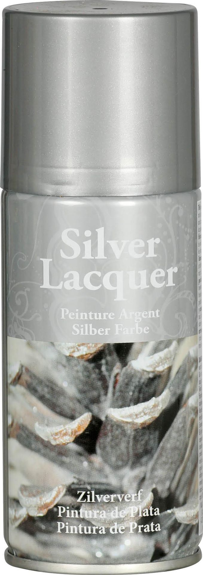 Zilveren Verfspray Kerst 150ml