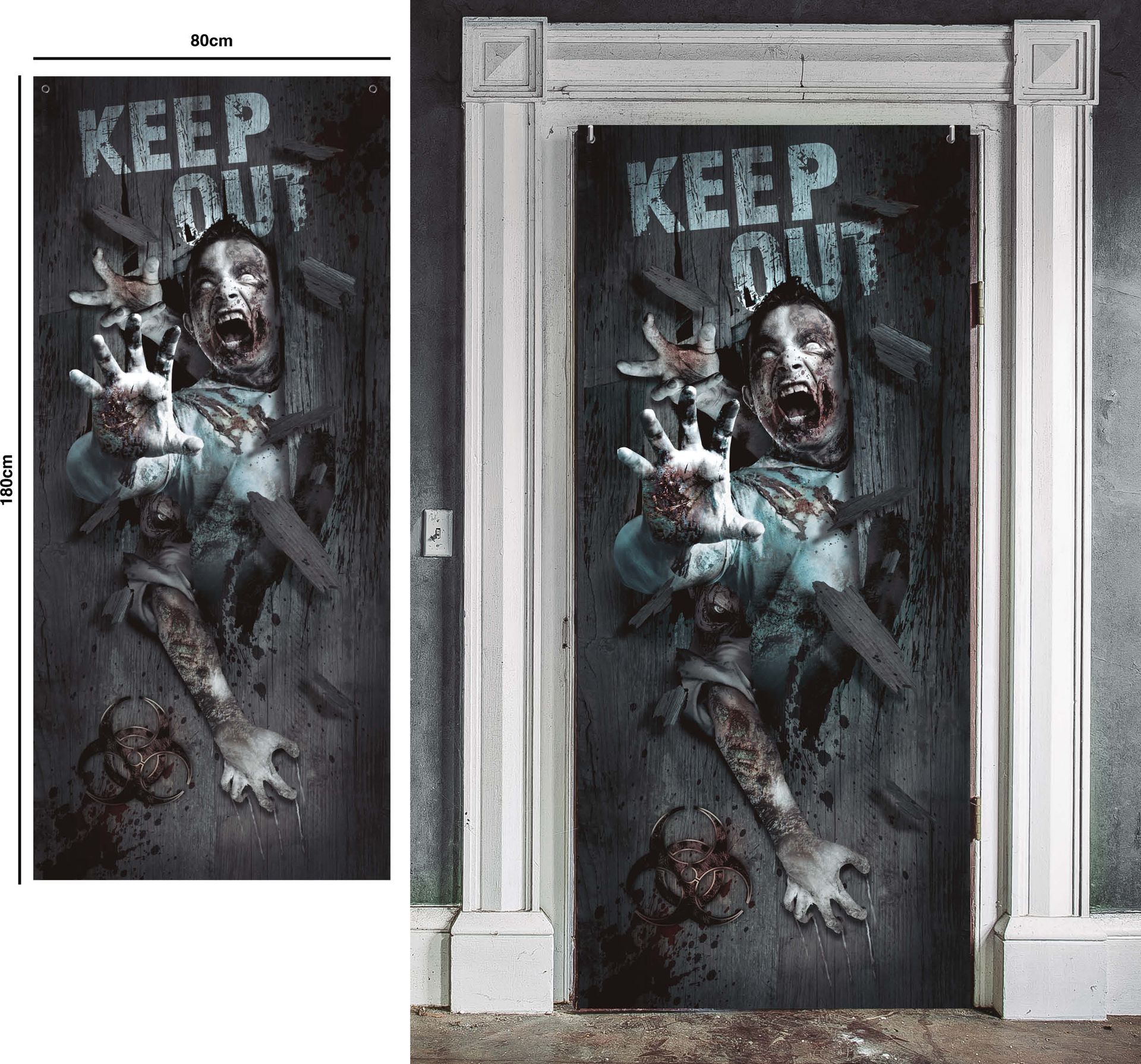 Zombie Aanval Halloween Deur Decoratie