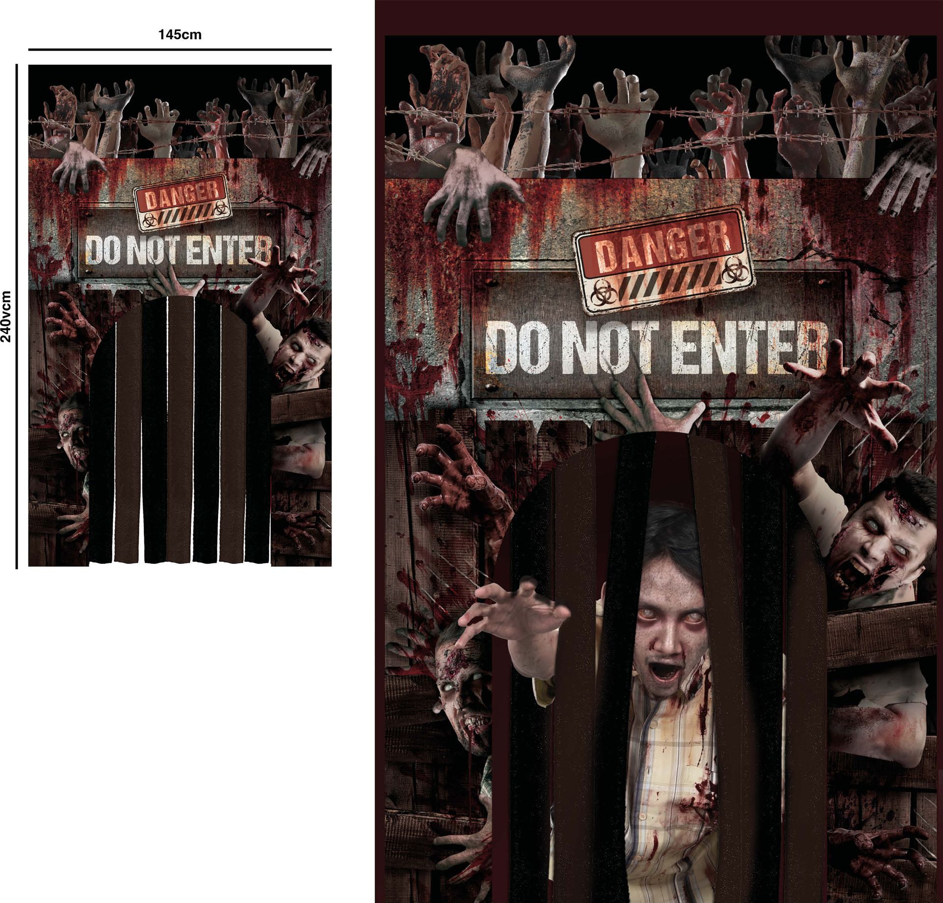 Zombie Attack Deurgordijn