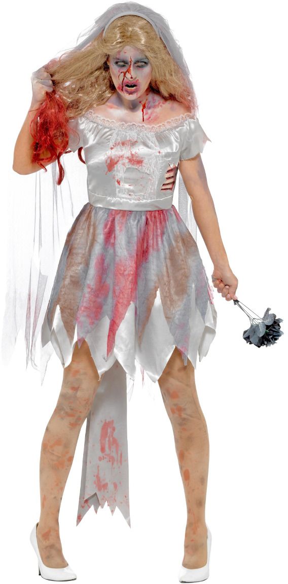 Zombie bruids kostuum luxe