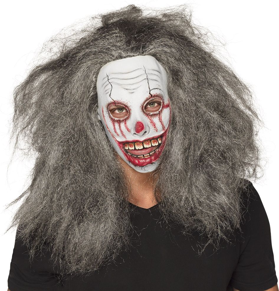 Zombie clown masker met haar