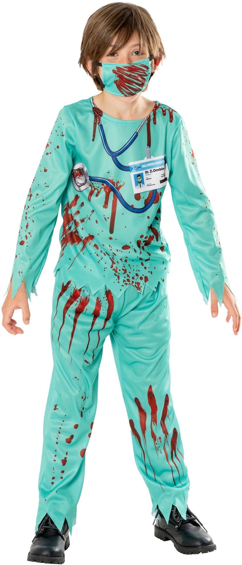 Zombie Dokter Kostuum Kind Blauw