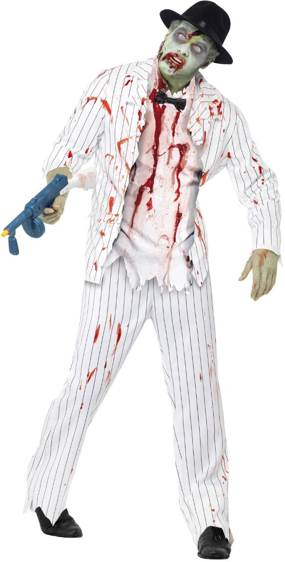 Zombie Gangster Kostuum Wit