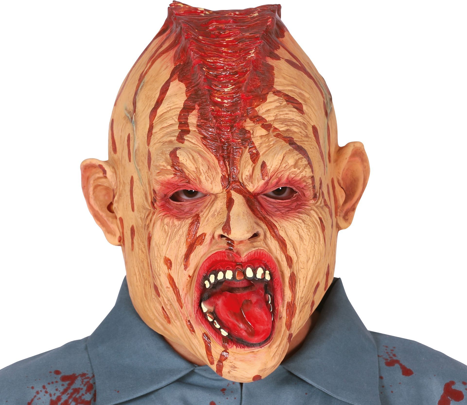 Zombie Gespleten Hoofd Masker