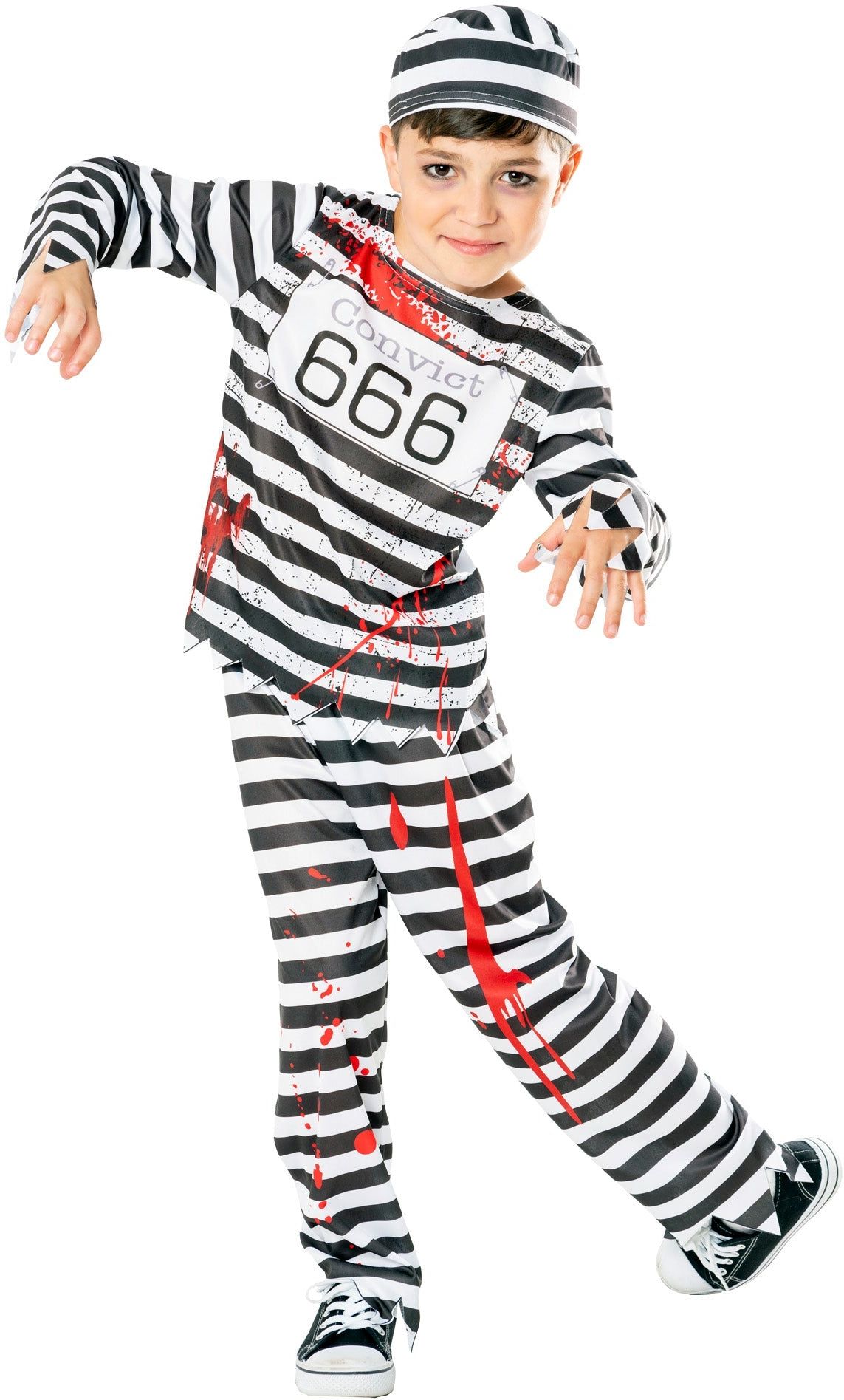 Zombie Gevangene Kostuum Kind Zwart-Wit