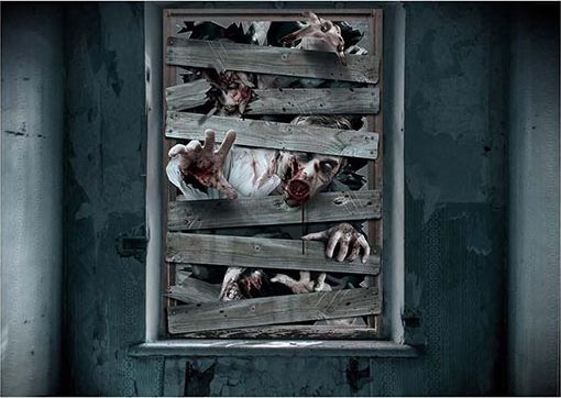 Zombie Halloween Raam Decoratie