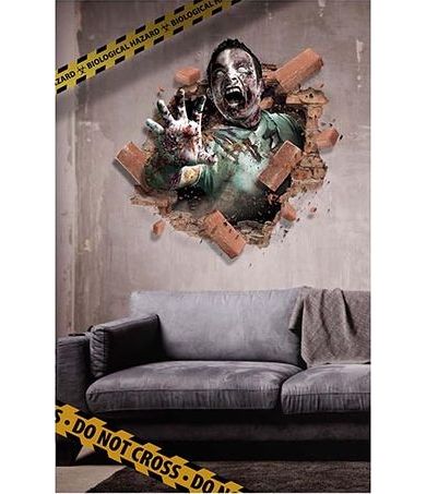 Zombie Halloween Wand Decoratie Groot