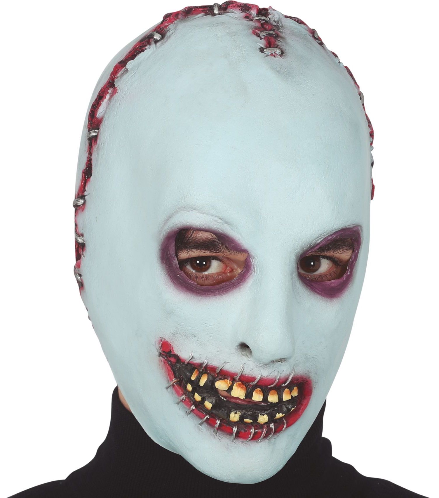 Zombie Horror Masker met Nietjes