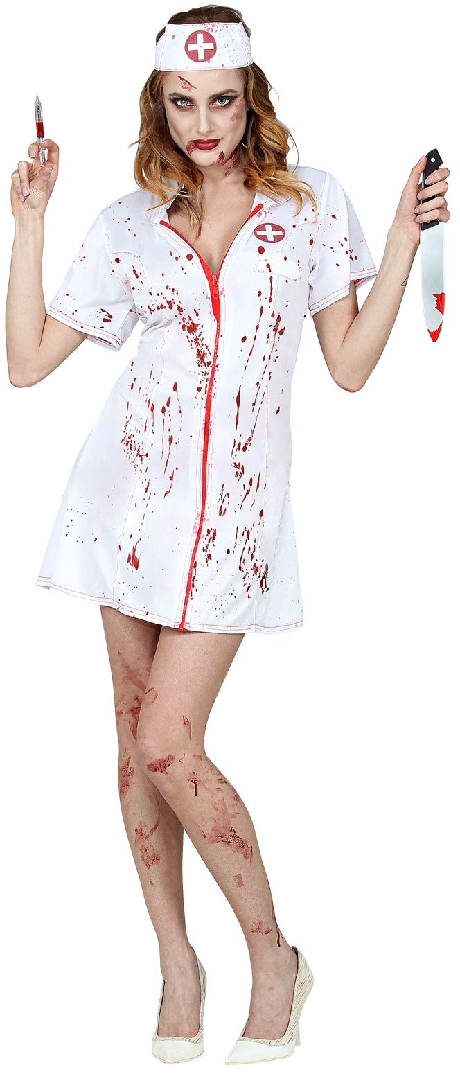 Zombie horror verpleegster jurkje dames