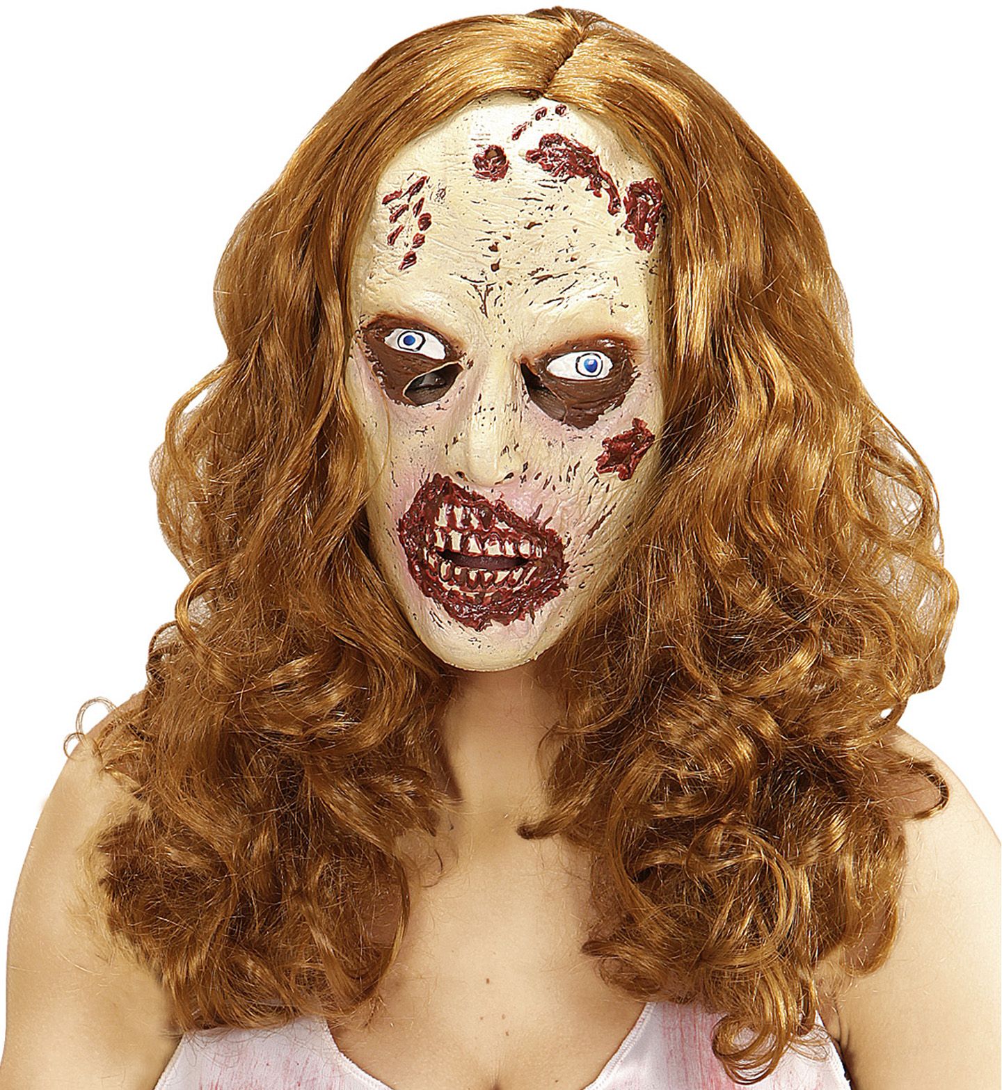 Zombie Masker met Bruin Haar
