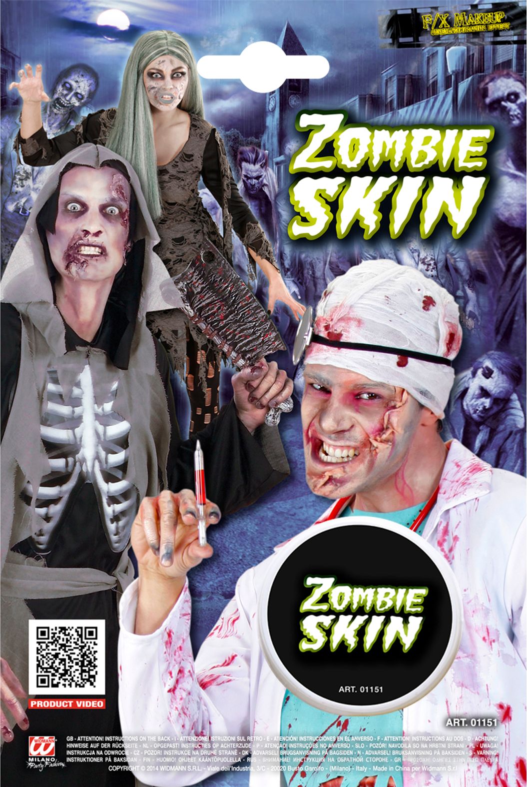 Zombiehuid Make-Up Set