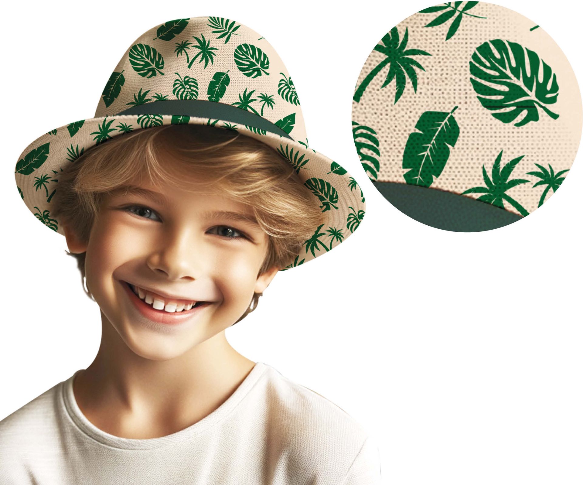 Zomerhoed Tropische Bladeren Kinderen