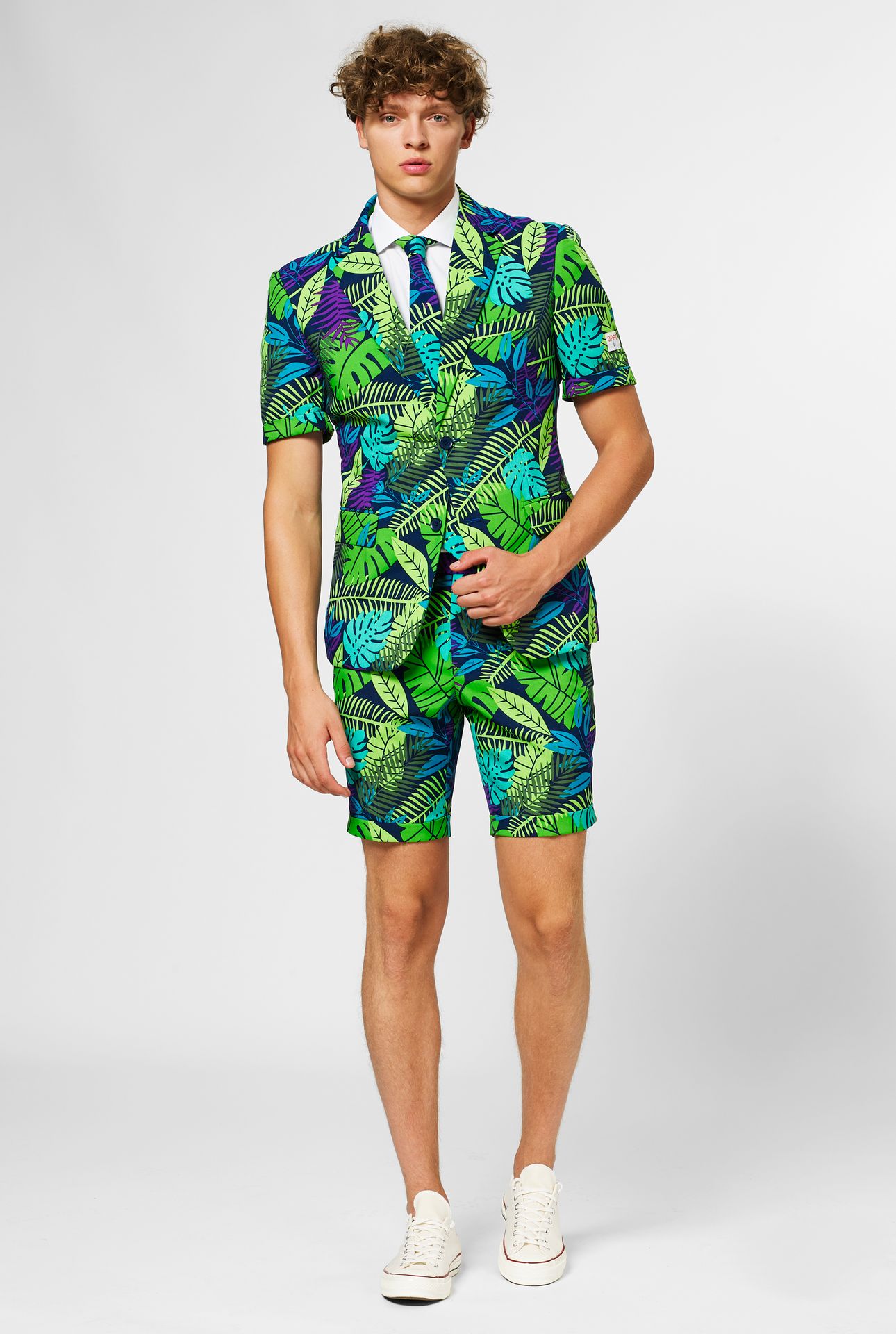 Zomers Jungle Bladeren Opposuits Kostuum