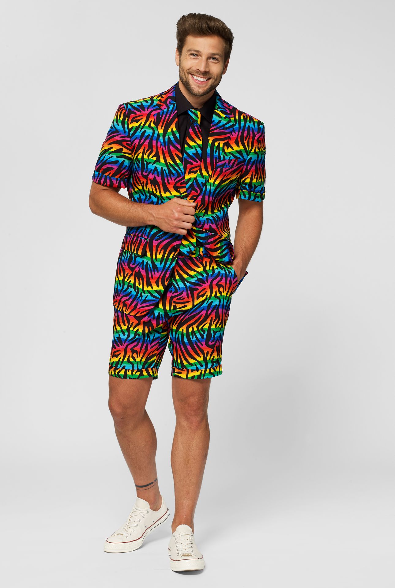 Zomers Regenboog Dierenprint Opposuits Kostuum