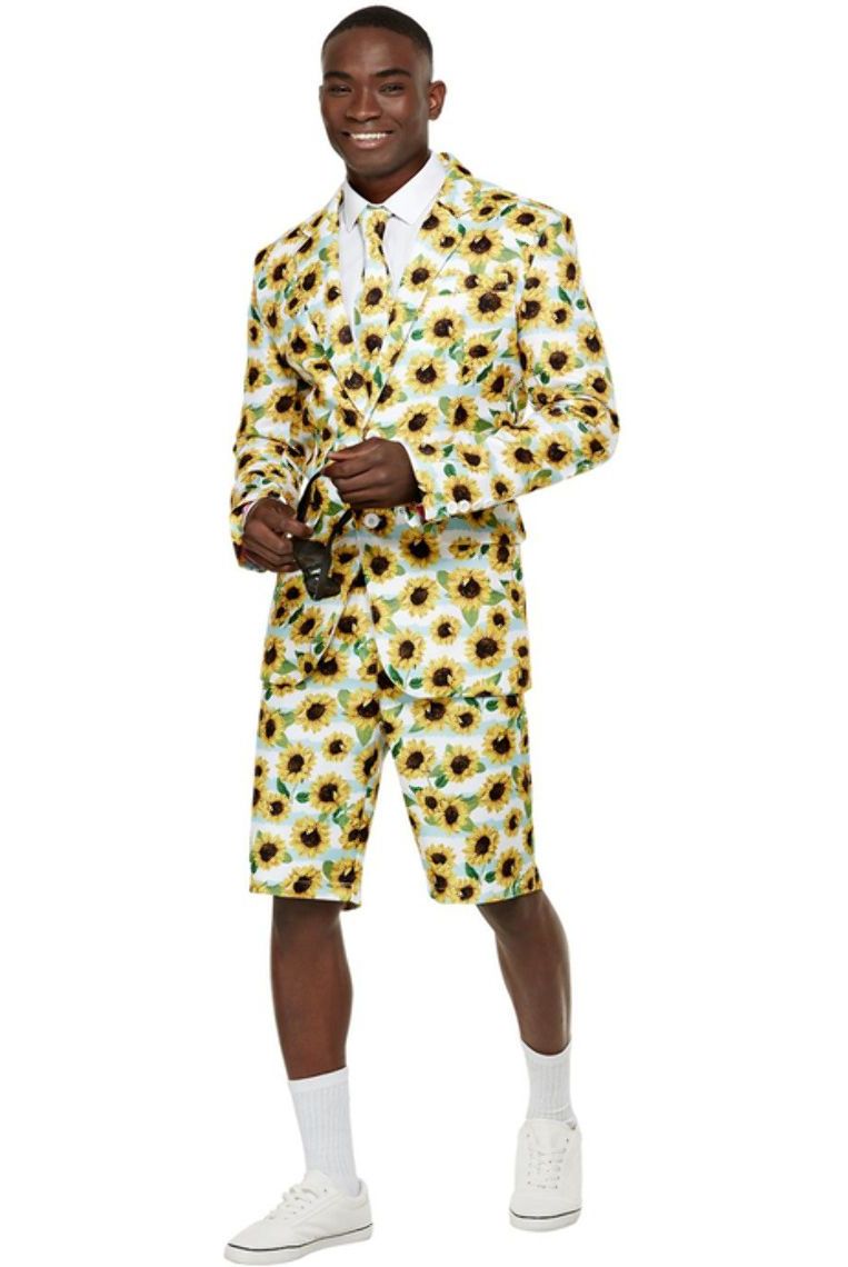Zonnebloemen Heren Zomer Pak Geel