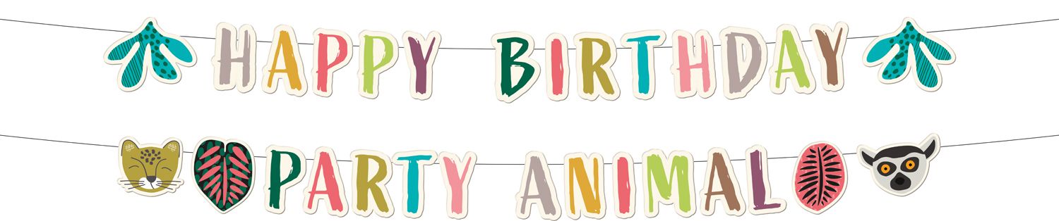 Zoo Party Letterslingers Happy Birthday