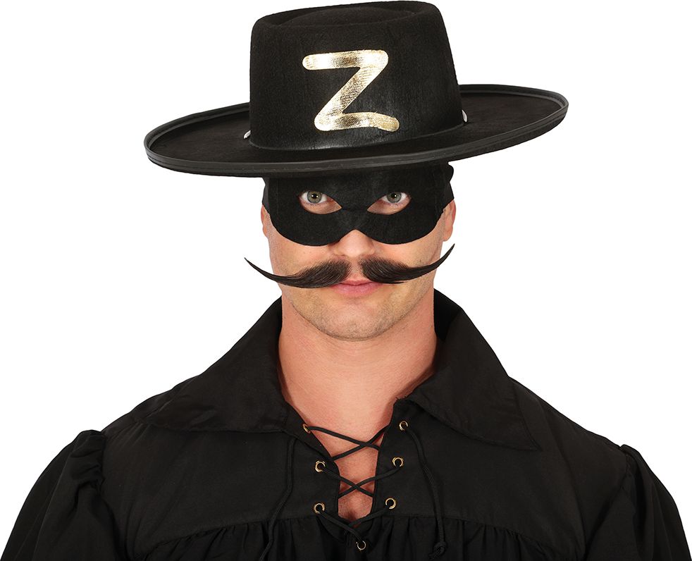 Zorro Hoed Zwart